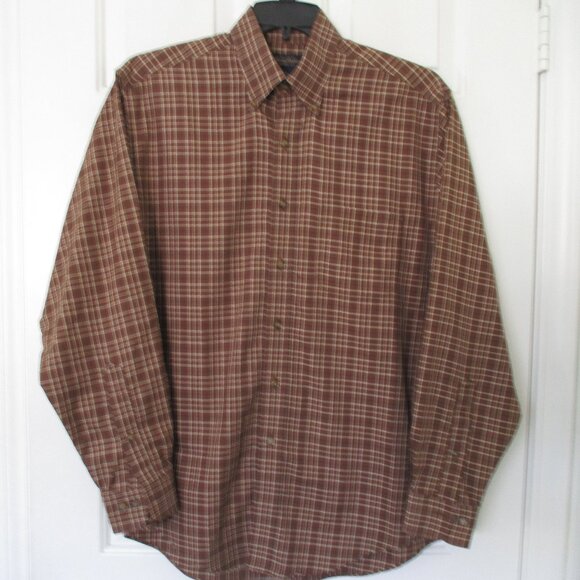 Brooks Brothers Mens L/S Brown Cotton Button-down Casual Shirt - Size 15/34 or M - Picture 2 of 2
